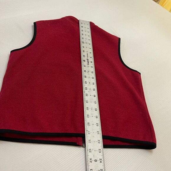 Vintage Woolrich Holiday Red Wool Vest Size Medium - Picture 7 of 7